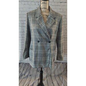 Steve Madden Nika Blazer Gray Plaid/NWT, Size M